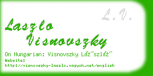 laszlo visnovszky business card